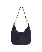 Damiana marineblauwe leren tas - 38x9x36 cm