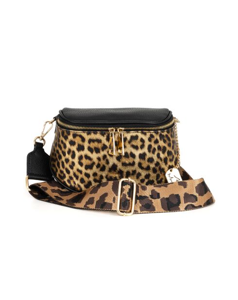 Gabriella gouden leren tas - 20x10x15 cm