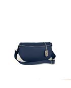 Berenice marineblauwe leren tas - 25x1x14 cm