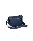 Berenice marineblauwe leren tas - 25x1x14 cm