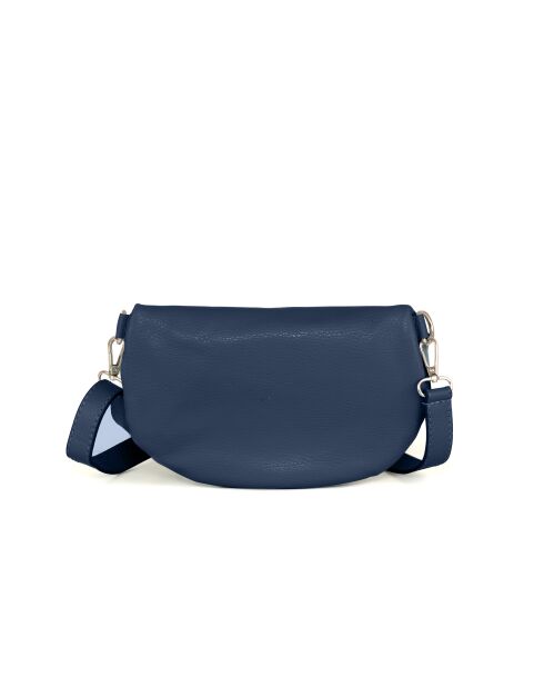 Berenice Tasche aus marineblauem Leder - 25x1x14 cm