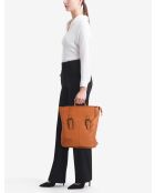 Sac en cuir Montichiari cognac - 31x15x37 cm