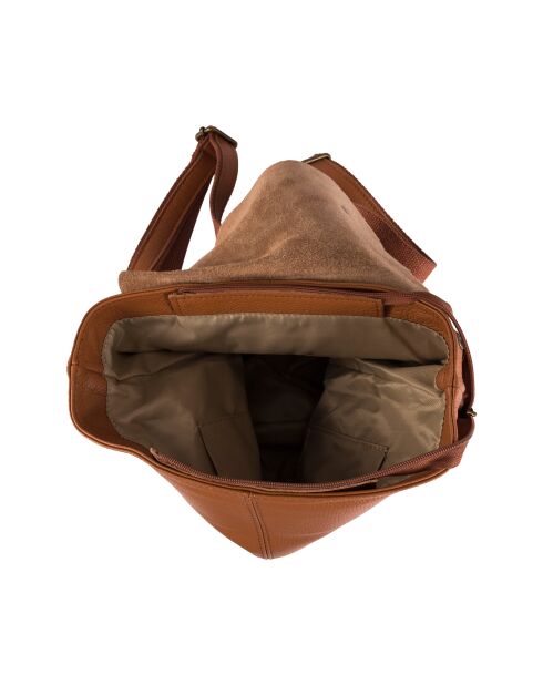 Montichiari cognac leren tas - 31x15x37 cm