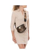 Sac en cuir Gabriella bronze - 20x10x15 cm