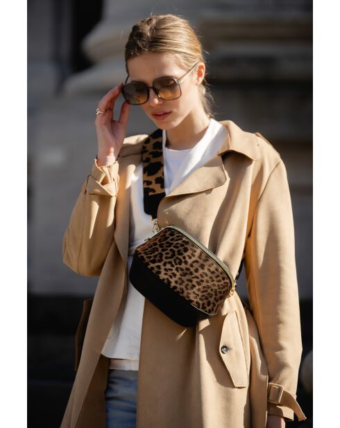 Sac en cuir Gabriella bronze - 20x10x15 cm