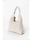 Nicolina beige Ledertasche - 41x11x42 cm