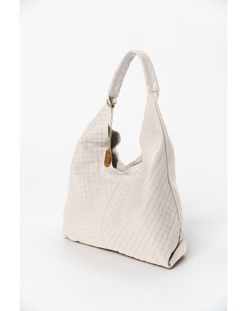 Nicolina beige Ledertasche - 41x11x42 cm