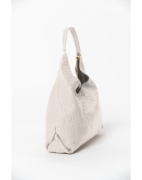 Nicolina beige Ledertasche - 41x11x42 cm