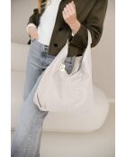 Nicolina beige Ledertasche - 41x11x42 cm