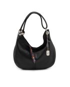 Alba zwarte multileren tas - 38x10x34 cm