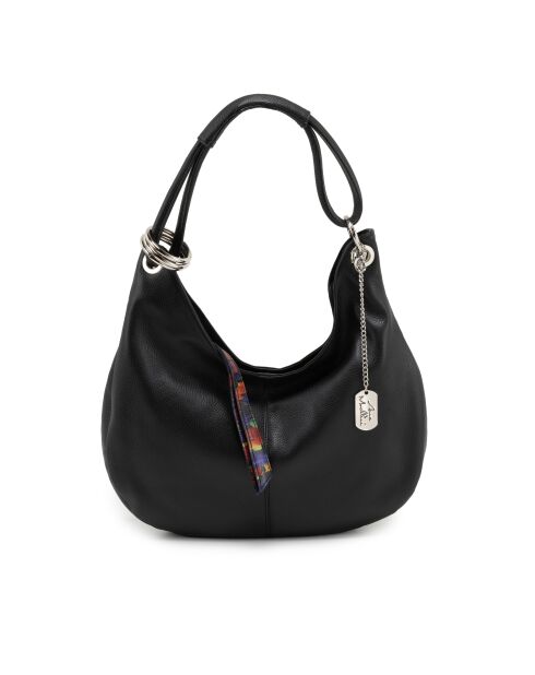 Alba schwarze Mehrledertasche - 38x10x34 cm