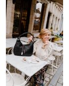 Alba zwarte multileren tas - 38x10x34 cm