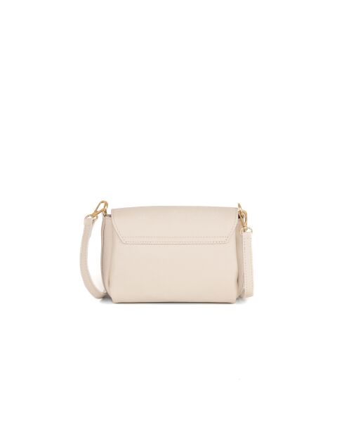 Beige leren tas van Matalia - 22x9x17 cm