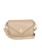 Terina leren tas licht taupe - 24x6,5x16 cm