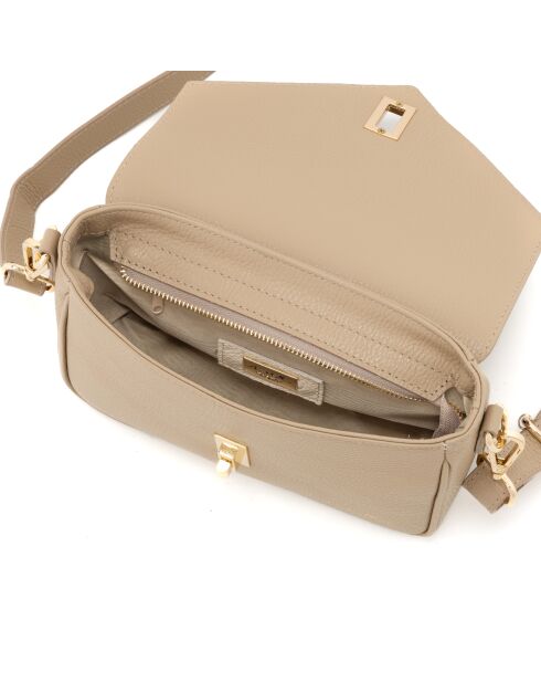Terina Ledertasche helltaupe - 24x6,5x16 cm