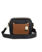 Aldina Tasche aus schwarzem Cuoio Leder - 22x11x18 cm