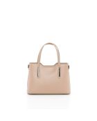 Corinna taupefarbene Ledertasche - 28x8x22 cm