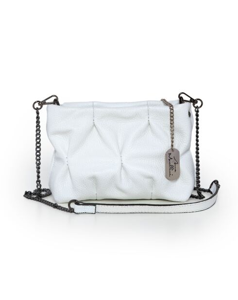 Sac en cuir Neiva blanc - 20x9,5x14 cm