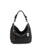 Bolso Fiorella negro multicolor - 30x9x27 cm