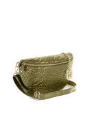 Rufina olijfgroene leren tas - 30x9x18 cm