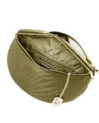 Rufina olijfgroene leren tas - 30x9x18 cm