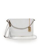 Weiße Ledertasche Alice - 22x2x18 cm