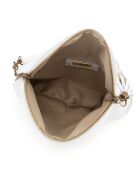 Weiße Ledertasche Alice - 22x2x18 cm