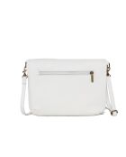 Weiße Ledertasche Alice - 22x2x18 cm