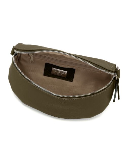 Berenice olivgrüne Ledertasche - 25x1x14 cm