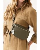 Berenice olivgrüne Ledertasche - 25x1x14 cm