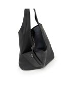 Tarquinia schwarze Ledertasche - 32x16x32 cm