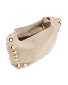 Lania leren tas licht taupe - 25x9x22 cm
