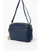 Colomba marineblauwe leren tas - 22x10x15 cm