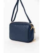 Colomba marineblauwe leren tas - 22x10x15 cm