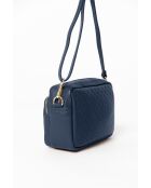 Colomba marineblauwe leren tas - 22x10x15 cm