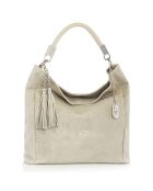 Rosallia beige Ledertasche - 38x14x36 cm