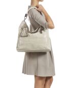 Rosallia beige Ledertasche - 38x14x36 cm