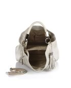 Rosallia beige Ledertasche - 38x14x36 cm