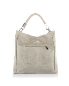 Rosallia beige Ledertasche - 38x14x36 cm