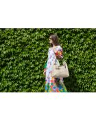 Rosallia beige Ledertasche - 38x14x36 cm