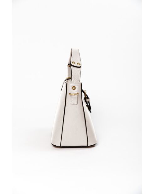 Adelma beige leren tas - 25x14x20 cm