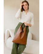 Sac en cuir Chersilina cuoio - 40x2x48 cm