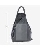 Novara schwarze Ledertasche+Cénerie - 29x13x34 cm