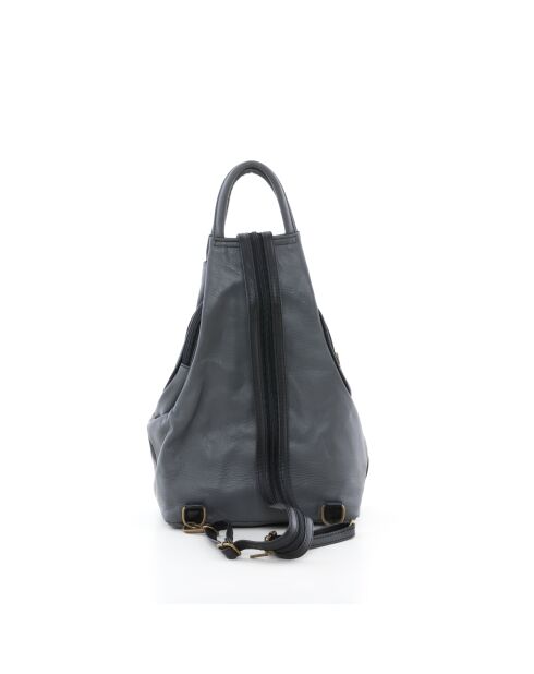 Novara zwarte leren tas+cénerie - 29x13x34 cm