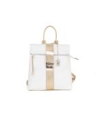 Borsa Azalea in similpelle bianca - 30x11x31 cm