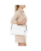 Borsa in pelle Brigida pelle bianca - 36x9x24 cm