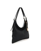 Bolso Sylviana de piel negra - 39x4x27 cm