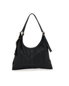 Bolso Sylviana de piel negra - 39x4x27 cm