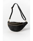 Carola zwarte leren tas - 32x9,5x16 cm