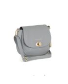 Grijze leren tas van Iseppa - 24x9x21 cm